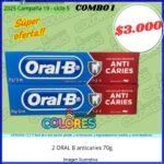 COMBO 1 - 2 ORAL B ANTICARIES x70g