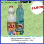 COMBO 10 - ODEX LAVANDINA MULTISUPERFICIES x1L + ODEX LÍQUIDO PISOS x900ml  BEBÉ