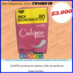 COMBO 10 - CALIPSO PROTECTORES DIARIOS x80u SIN PERFUME