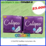 COMBO 11 - 2 CALIPSO TOALLITAS NOCTURNAS x8u