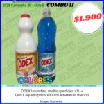 COMBO 11 - ODEX LAVANDINA MULTISUPERFICIES x1L + ODEX LÍQUIDO PISOS x900ml AMANECER MARINO