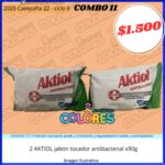 COMBO 11 - 2 AKTIOL JABÓN DE TOCADOR ANTIBACTERIAL x90g