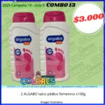 COMBO 13 - 2 ALGABO TALCO PÉDICO FEMENINO x100g