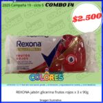 COMBO 14 - REXONA JABÓN DE GLICERINA FRUTOS ROJOS x3 x90g