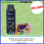 COMBO 16 - VERITAS TALCO ORIGINAL x180g HOMBRE + VERITAS JABÓN DE GLICERINA x80g