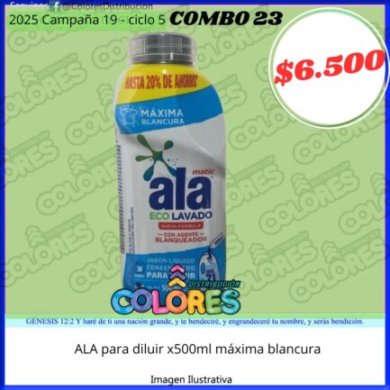 COMBO 23 - ALA PARA DILUIR x500ml MÁXIMA BLANCURA