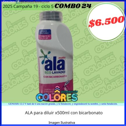 COMBO 24 - ALA PARA DILUIR x500ml CON BICARBONATO