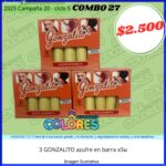 COMBO 27 - 3 GONZALITO AZUFRE EN BARRA x5u