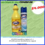 COMBO 28 - AYUDIN LAVANDINA ORIGINAL x1L + AYUDIN AEROSOL DESINFECTANTE ORIGINAL