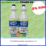 COMBO 29 - 2 AYUDIN LAVANDINA ROPA BLANCA x1L