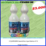COMBO 30 - 2 QUERUBIN LAVANDINA ROPA BLANCA x1L