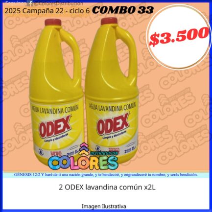 COMBO 33 - 2 ODEX LAVANDINA COMÚN x2L