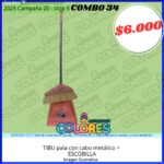 COMBO 34 - TIBU PALA CON CABO METÁLICO + ESCOBILLA