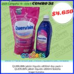 COMBO 35 - QUERUBIN JABÓN LÍQUIDO x800ml DOY PACK + QUERUBÍN JABÓN LÍQUIDO x800ml BOTELLA