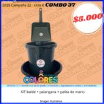 COMBO 37 - KIT BALDE + PALANGANA + PALITA DE MANO