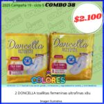 COMBO 38 - 2 DONCELLA TOALLITAS FEMENINAS ULTRAFINAS x8u