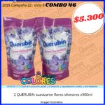 COMBO 46 - 2 QUERUBIN SUAVIZANTE FLORES SILVESTRES x900ml