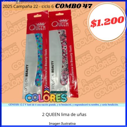 COMBO 47 - 2 QUEEN LIMA DE UÑAS