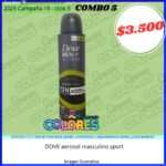 COMBO 5 - DOVE AEROSOL MASCULINO SPORT