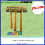 COMBO 6 - 3 MINORA PRESTOBARBA AMARILLA