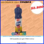 COMBO 6 - VIM LAVANDINA EN GEL x700ml CÍTRICO