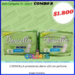 COMBO 8 - 2 DONCELLA PROTECTORES DIARIOS x20u CON PERFUME