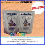 COMBO 8 - ESTRELLA SHAMPOO x300ml + ESTRELLA ACONDICIONADOR x300ml EQUILIBRIO