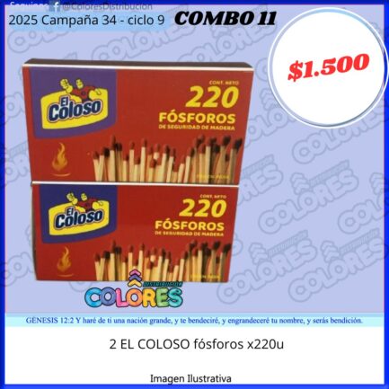 COMBO 11 - 2 EL COLOSO FOSFOROS x220u