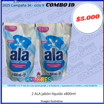 COMBO 19 - 2 ALAJABÓN LÍQUIDO x800ml
