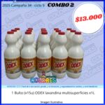 COMBO 2 - 1 BULTO (x15u) ODEX LAVANDINA MULTISUPERFICIES x1L