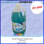 COMBO 23 - GLADE LIMPIADOR LÍQUIDO x4L HARMONY