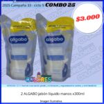 COMBO 25 - 2 ALGABO JABÓN LÍQUIDO MANOS x300ml