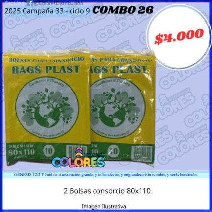 COMBO 26 - 2 BOLSAS CONSORCIO 80x110