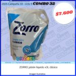 COMBO 32 - ZORRO JABÓN LÍQUIDO x3L CLÁSICO