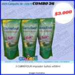 COMBO 36 - 3 CARREFOUR LIMPIADOR BAÑOS x450ml