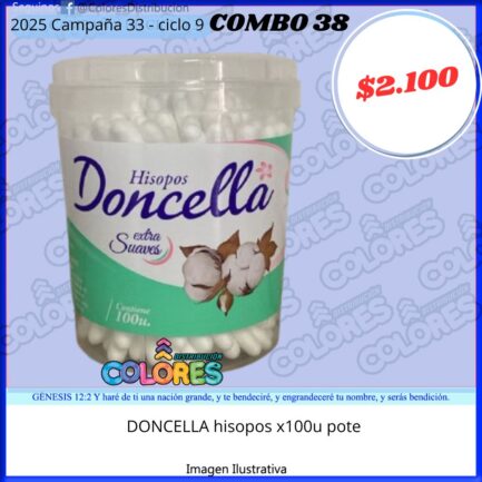 COMBO 38 - DONCELLA HISOPOS x100u POTE