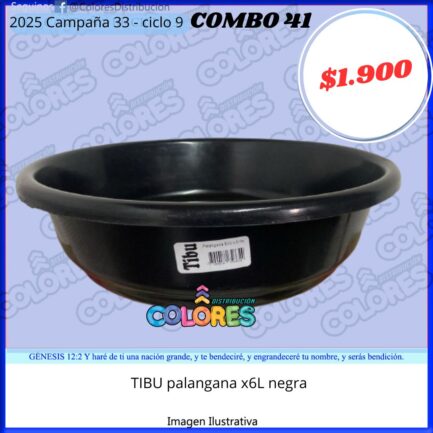 COMBO 41 - TIBU PALANGANA x6L NEGRA