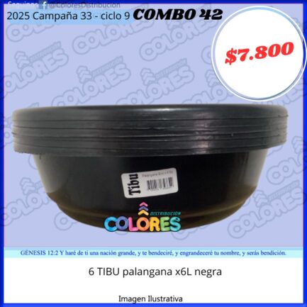 COMBO 42 - 6 TIBU PALANGANA x6L NEGRA