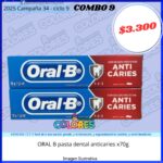 COMBO 9 -2 ORAL B PASTA DENTAL ANTICARIES x70g