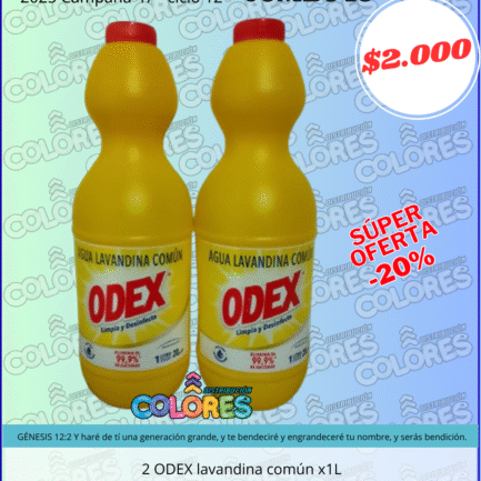 COMBO 10 - 2 ODEX LAVANDINA COMÚN x1L