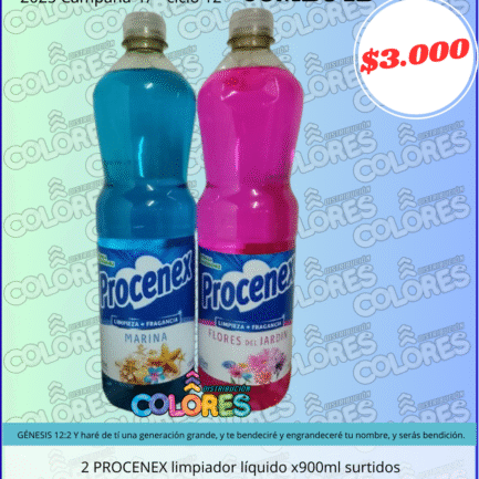 COMBO 12 - 2 PROCENEX LIMPIADOR LÍQUIDO x900ml SURTIDOS