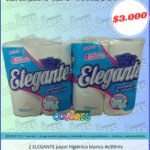 COMBO 14 - 2 ELEGANTE PAPEL HIGIÉNICO BLANCO 4x30mts