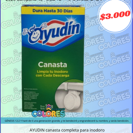 COMBO 17 - AYUDIN CANASTA COMPLETA PARA INODORO