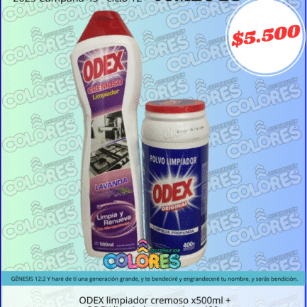 COMBO 23 - ODEX LIMPIADOR CREMOSO x500ml + ODEX LIMPIADOR EN POLVO x400g