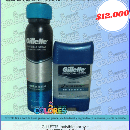 COMBO 25 - GILLETTE INVISIBLE SPRAY + GILLETTE INVISIBLE GEL