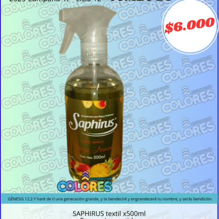 COMBO 26  - SAPHIRUS TEXTIL x500ml FRAGANCIAS SURTIDAS