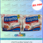 COMBO 29 - 2 FELPITA SERVILLETAS "NAVIDAD" x70u