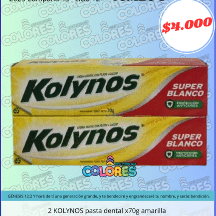 COMBO 3 - 2 KOLYNOS PASTA DENTAL x70g AMARILLA