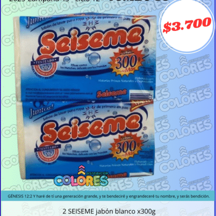 COMBO 30 - 2 SEISEME JABÓN BLANCO x300g