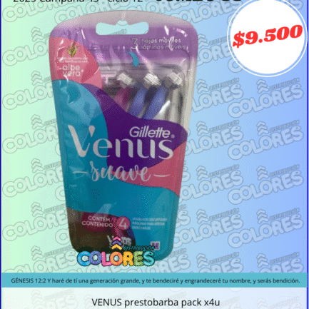 COMBO 33 - VENUS PRESTOBARBA PACK x4u